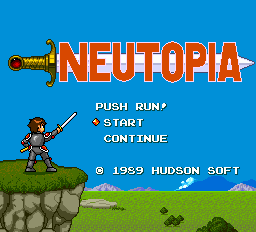 Neutopia title screen for TurboGrafx-16